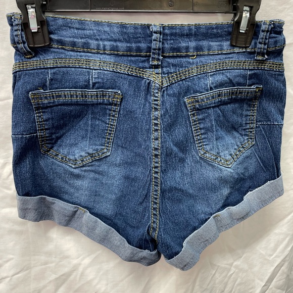 Falmer heritage high rise Faded/distressed/cuffed denim shorts ladies sz - Picture 2 of 6